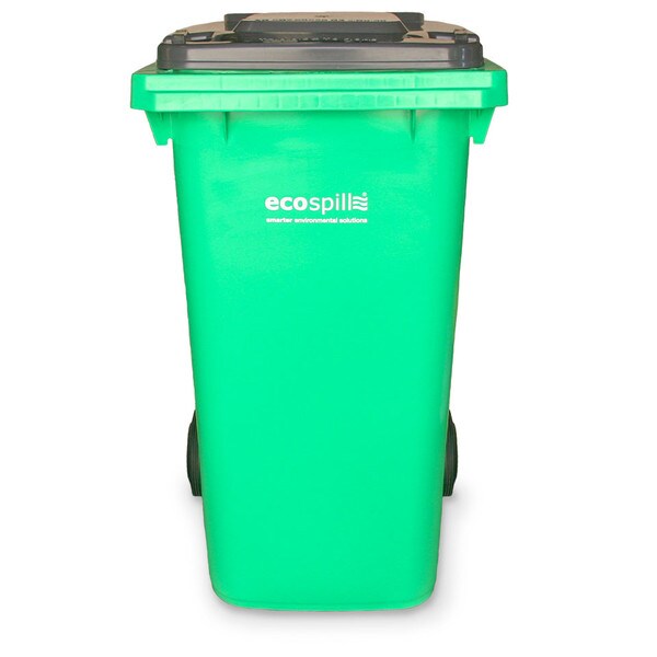 240L Wheelie Bin | 240L General Purpose Wheelie Bin | 240LG-G | Lime Green Bin with Gray Lid | Wheelie Bin for General Purpose Spill Kits | Ecospill Brisbane Sydney Melbourne Perth Canberra Australia